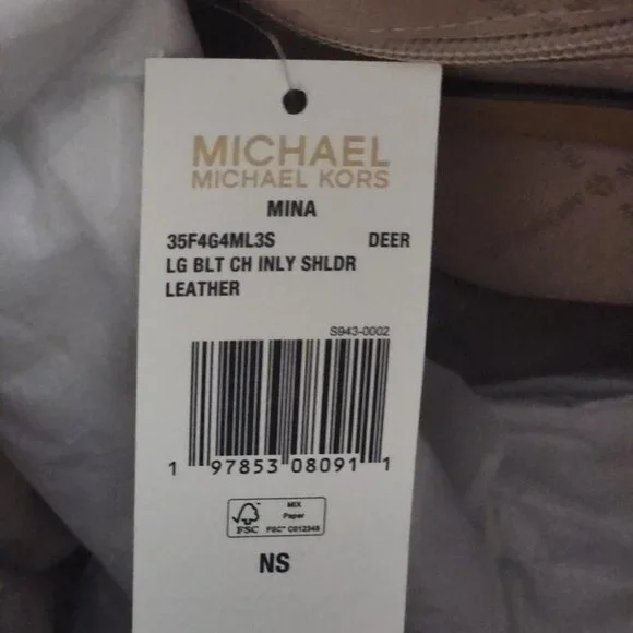 Michael Kors Mina Large Suede Chain Shoulder Bag - Picture 4 of 16